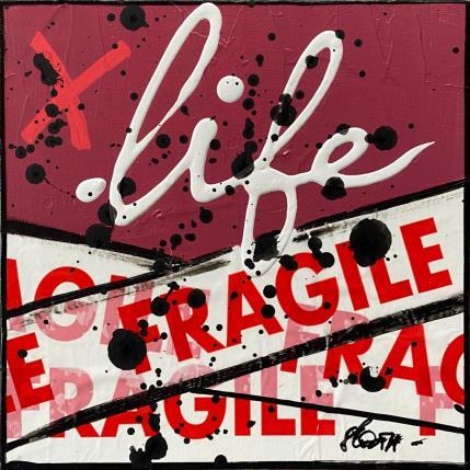 Painting Fragile life (framboise) by Costa Sophie | Painting