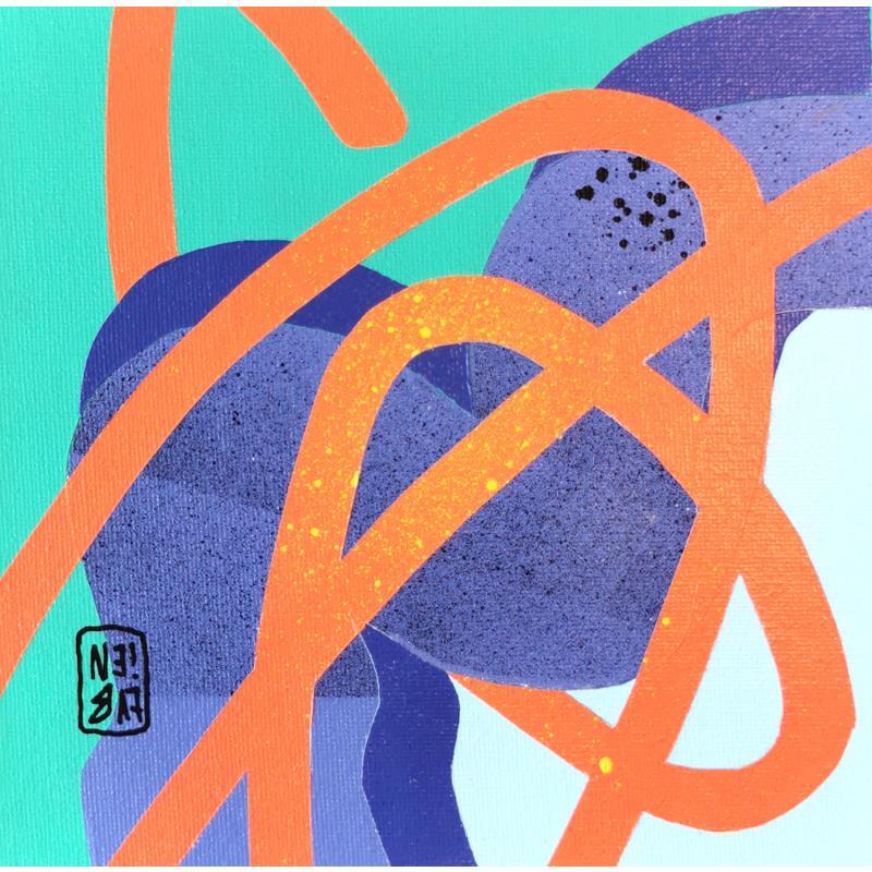 Peinture Purple hills par Neibaf | Tableau Abstrait Paysages Graffiti Acrylique