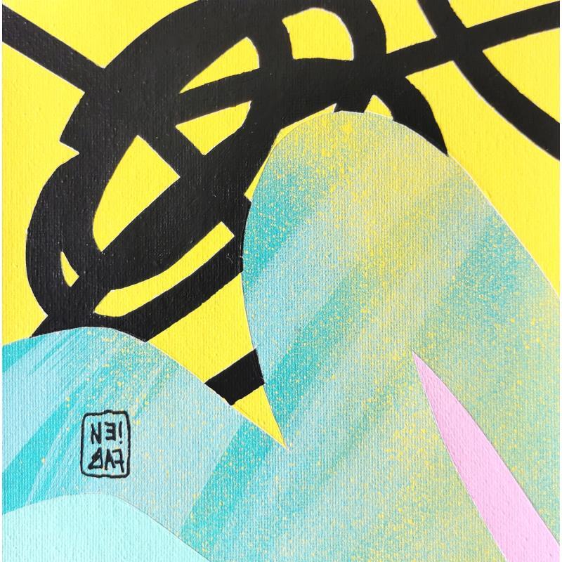 Peinture Bee sky par Neibaf | Tableau Abstrait Paysages Graffiti Acrylique