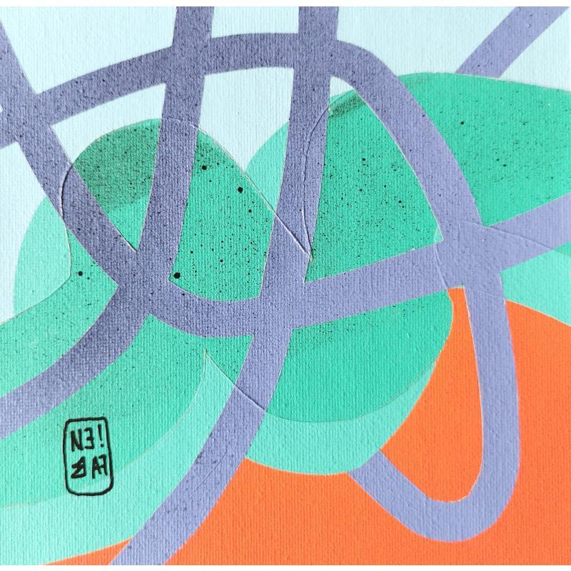 Peinture Green hills par Neibaf | Tableau Abstrait Paysages Graffiti Acrylique