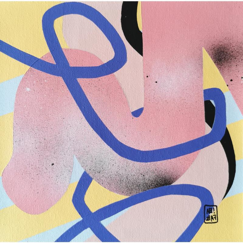 Peinture Vent chaud par Neibaf | Tableau Abstrait Paysages Graffiti Acrylique