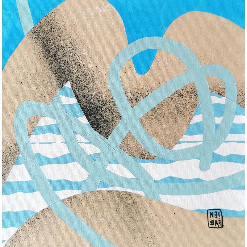 Peinture Bras de mer par Neibaf | Tableau Abstrait Paysages Graffiti Acrylique