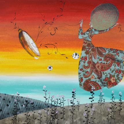Painting La danza col tempo by Nai | Painting Surrealism