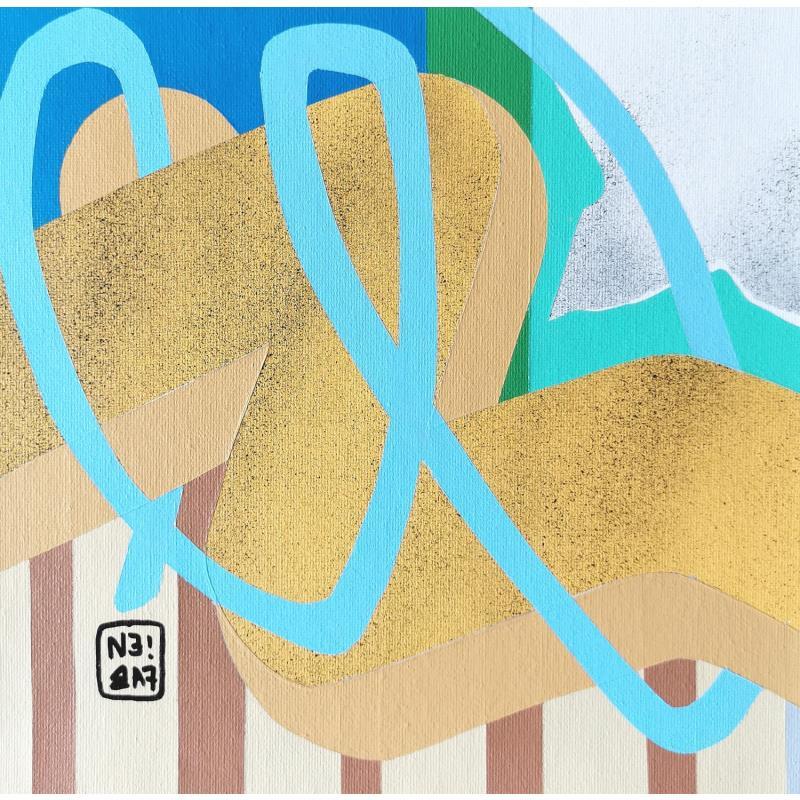 Peinture Ochre hills par Neibaf | Tableau Abstrait Paysages Graffiti Acrylique