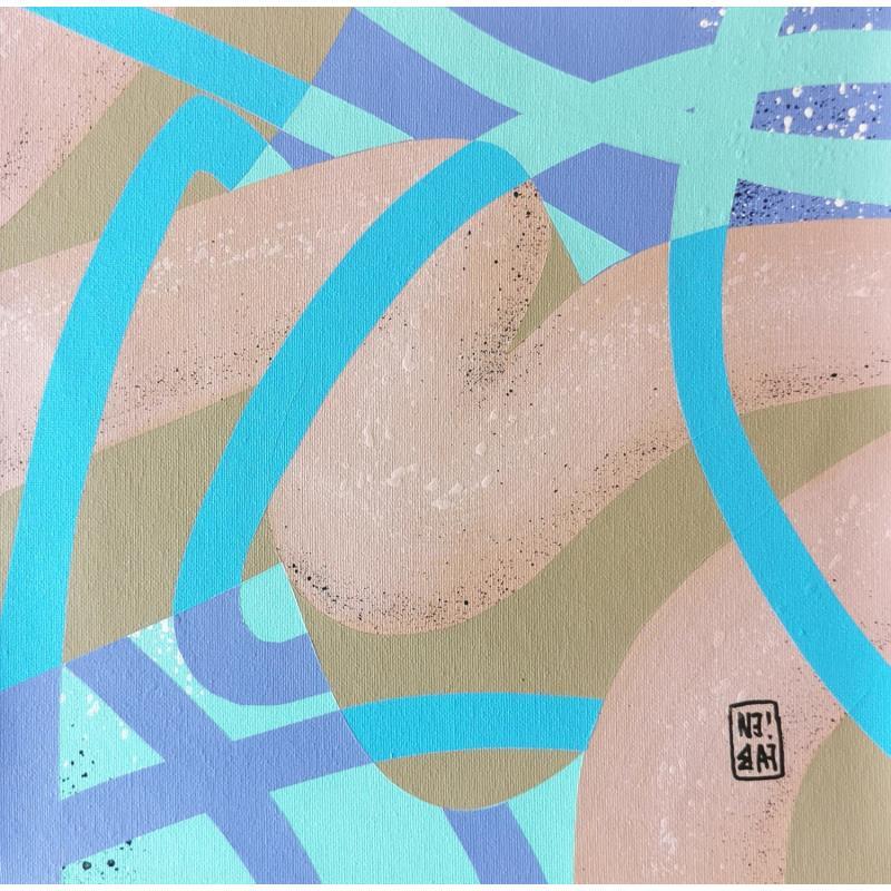 Peinture Courants d'air par Neibaf | Tableau Abstrait Paysages Graffiti Acrylique