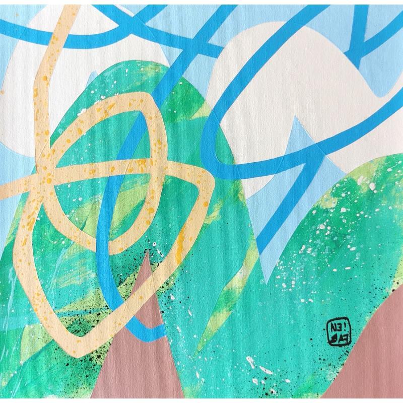 Peinture Forest fest par Neibaf | Tableau Abstrait Paysages Graffiti Acrylique