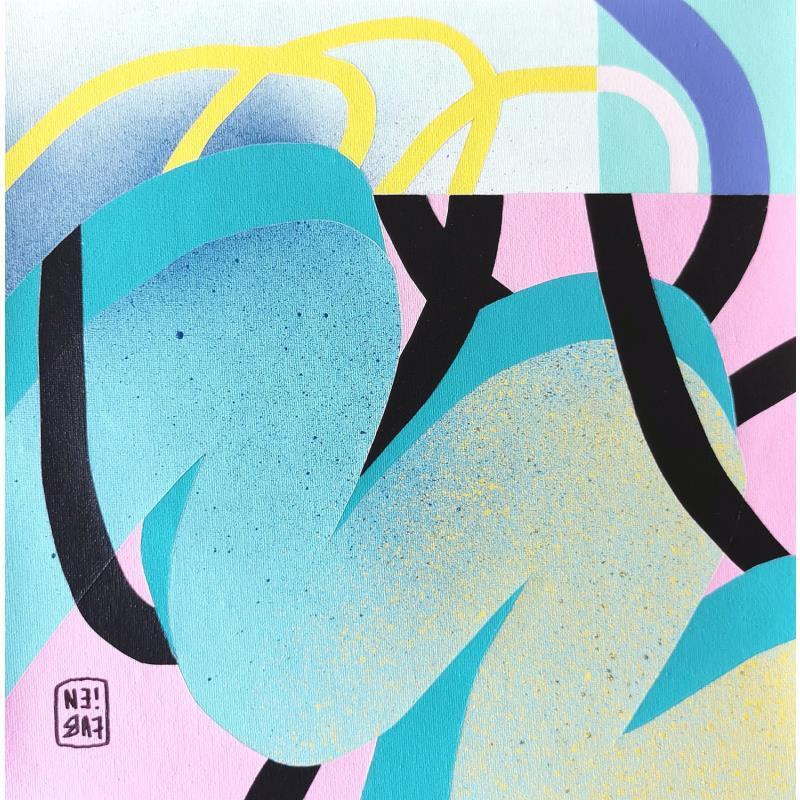 Peinture Vision  par Neibaf | Tableau Abstrait Paysages Graffiti Acrylique