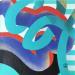 Peinture Interlaced par Neibaf | Tableau Abstrait Paysages Graffiti Acrylique