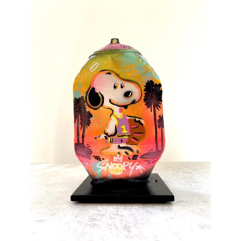 Escultura Snoopy-basket ball por Lemoine Mael | Escultura Pop art Graffiti