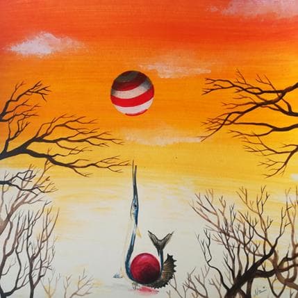 Painting Leri al mare c'rano le aguglie by Nai | Painting Surrealism