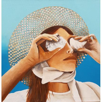 Peinture Les yeux coquillage  par Sie Evelyne | Tableau Figuratif Acrylique Scènes de vie