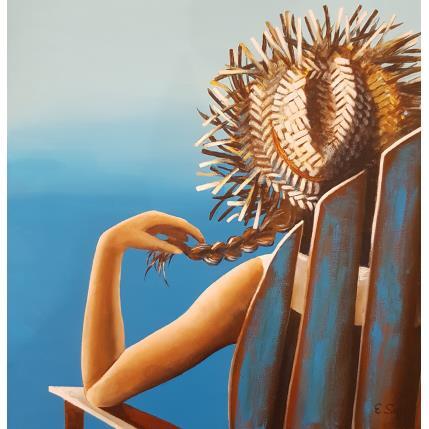 Peinture La paillotte par Sie Evelyne | Tableau Figuratif Acrylique Scènes de vie