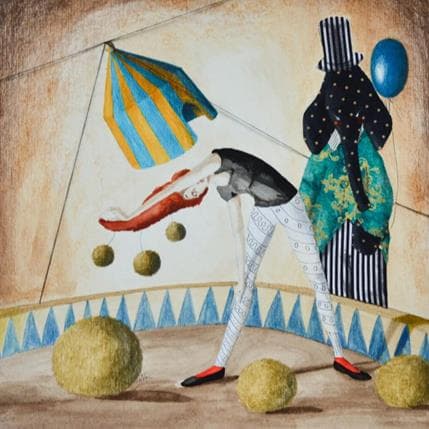 Painting Un elefante veglia sulle mie acrobazie by Nai | Painting Surrealism