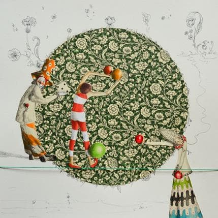 Painting Di la dal cerchio by Nai | Painting Surrealism