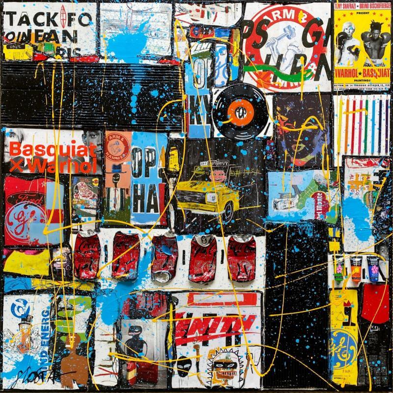 Painting The Two Giants by Costa Sophie | Painting Pop-art Pop icons Acrylic Gluing Posca