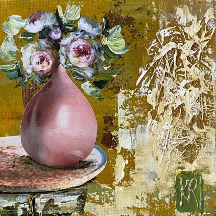 Painting My favorite flowers by Romanelli Karine | Painting Figurative Gluing Still-life