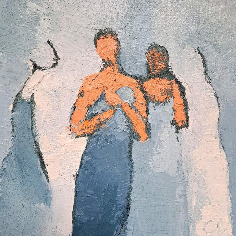 Gemälde Le foulard von Malfreyt Corinne | Gemälde Figurativ Alltagsszenen Akt Öl