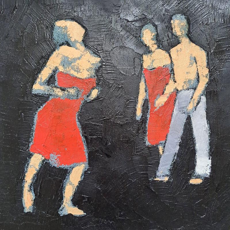 Painting Vouloir la nuit by Malfreyt Corinne | Painting Figurative Life style Nude Oil