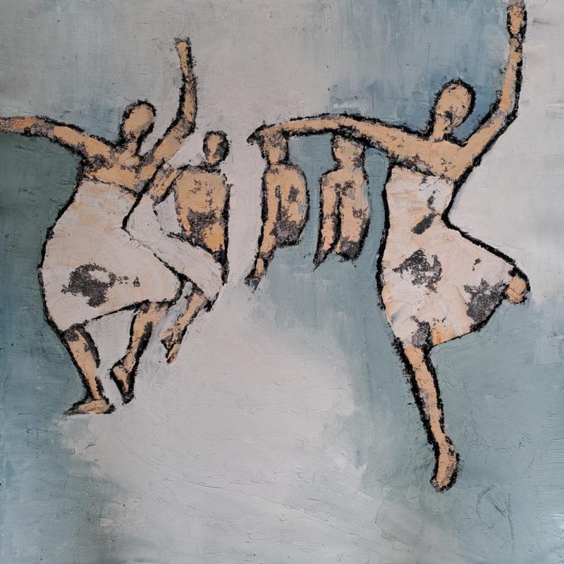 Painting Extase blanche by Malfreyt Corinne | Painting Figurative Life style Nude Black & White Oil