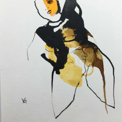 Peinture Racontes moi par YO | Tableau Figuratif Encre Nu