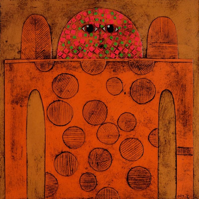 Painting Only child n°10 by Ortiz Gustavo | Painting Raw art Portrait