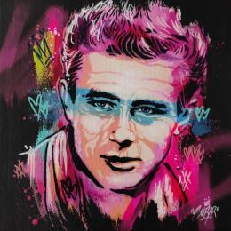 Peinture James Dean par Sufyr | Tableau Street Art Acrylique, Graffiti Icones Pop