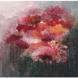 Painting Jardin de bagatelle by Rocco Sophie | Painting Raw art Acrylic Still-life