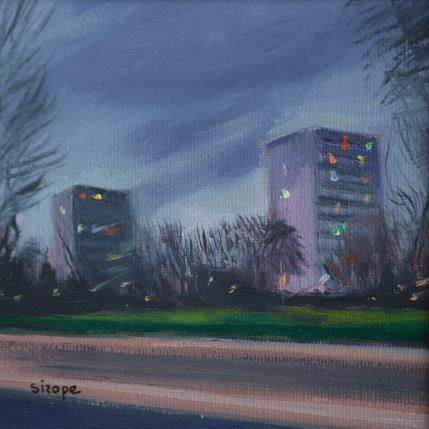 Painting Quotidien by Sirope Rémy | Painting Figurative Oil Landscapes, Urban