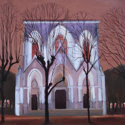 Peinture Eglise de la Rédemption - Lyon par Sirope Rémy | Tableau Figuratif Huile Architecture
