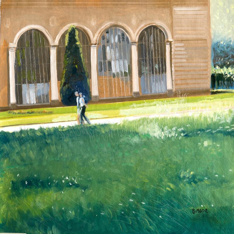 Painting Reconnexion by Sirope Rémy | Painting Figurative Nature Life style Oil