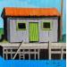Pintura Cabane Grise por Du Planty Anne | Pintura Figurativo Urbano Marine Acrílico