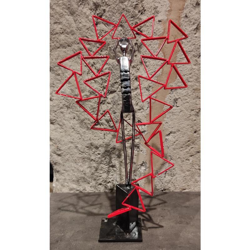 Sculpture Tense par AL Fer & Co | Sculpture Figuratif Minimaliste Métal