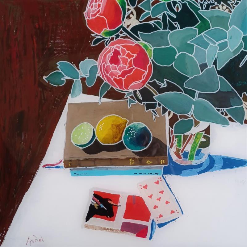 Peinture Le taureau joueur par Auriol Philippe | Tableau Figuratif Natures mortes Plexiglas Acrylique Posca