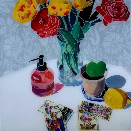 Peinture Les destins des renoncules par Auriol Philippe | Tableau Figuratif Acrylique, Plexiglas Natures mortes