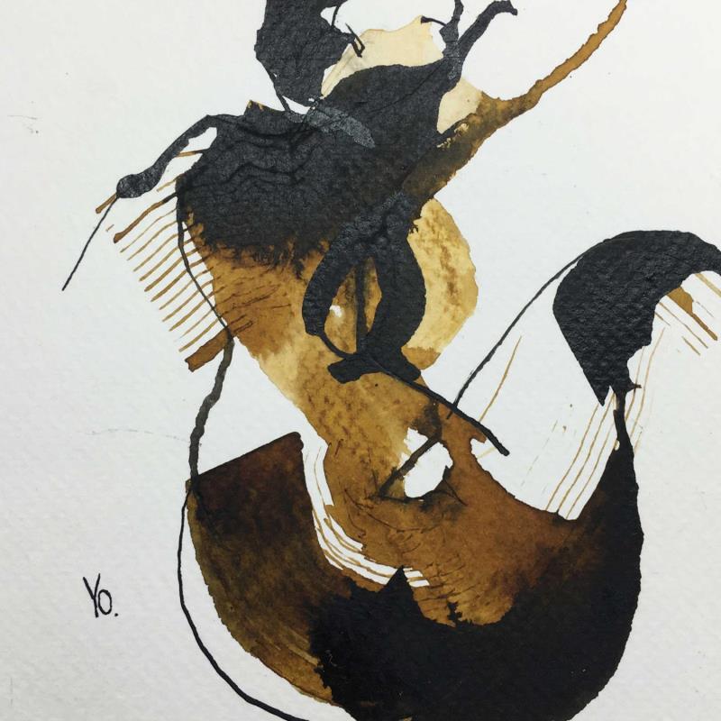 Painting mon âme tendre  by YO | Painting Figurative Nude Ink