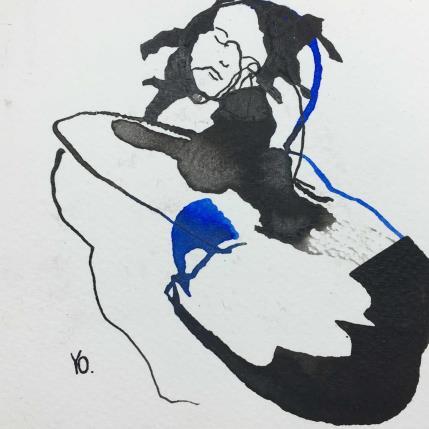 Peinture après la nuit par YO | Tableau Figuratif Encre Nu