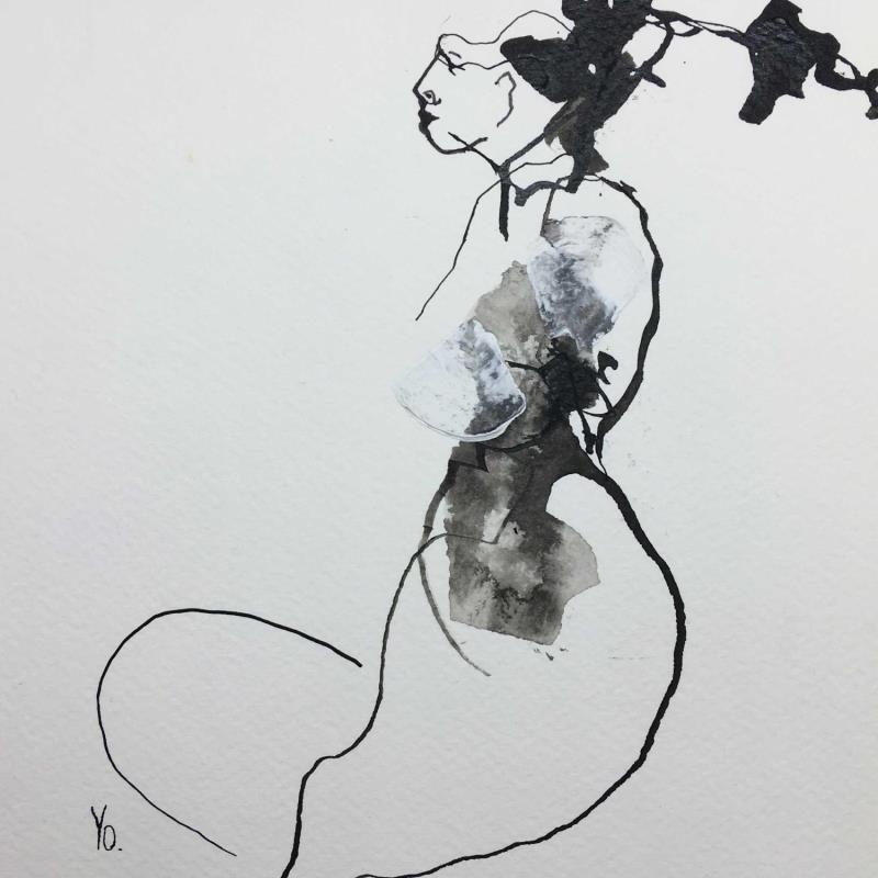 Painting mes illusions  by YO | Painting Figurative Nude Ink