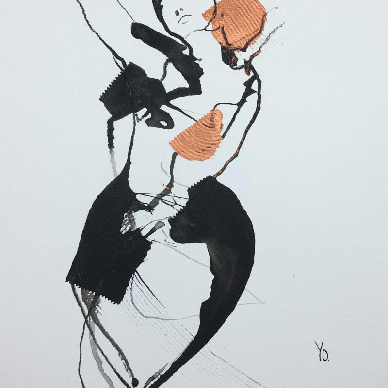 Painting ta muse 3 by YO | Painting Figurative Nude Ink