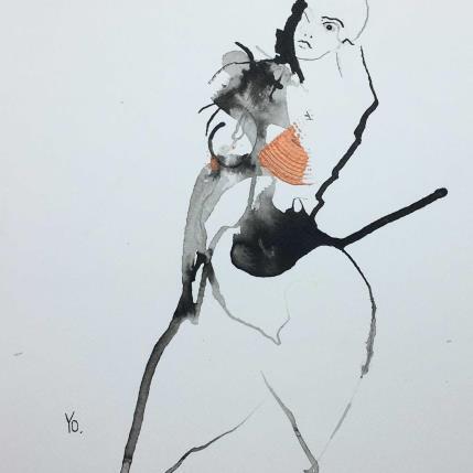 Peinture ta muse 2  par YO | Tableau Figuratif Encre Nu