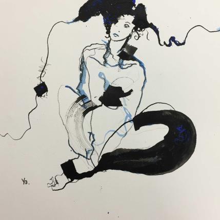 Peinture Mes folies par YO | Tableau Figuratif Encre Nu