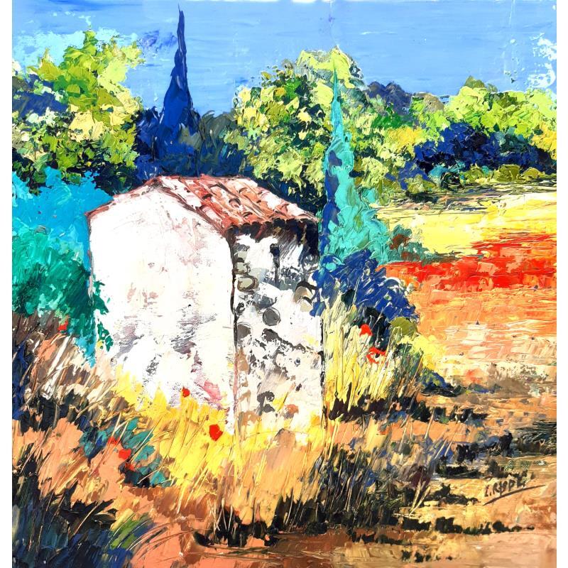 Painting TERRE DE PROVENCE by Laura Rose | Painting Figurative Landscapes Oil