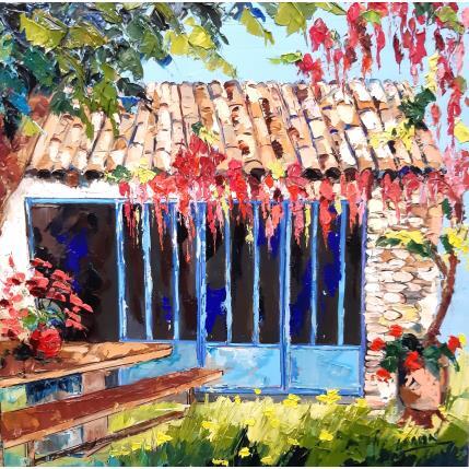 Painting REFUGE SUR LES HAUTEURS DE NICE by Laura Rose | Painting Figurative Oil Landscapes