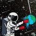 Painting La Terre sous les coups by Elly | Painting Pop-art Life style Acrylic Posca