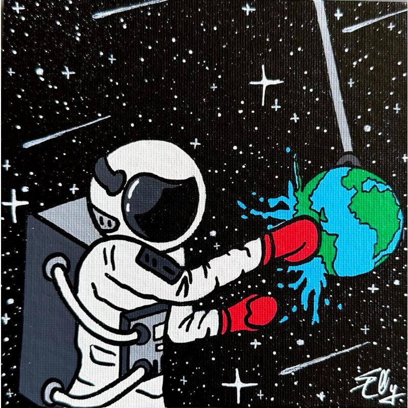 Painting La Terre sous les coups by Elly | Painting Pop-art Life style Acrylic Posca