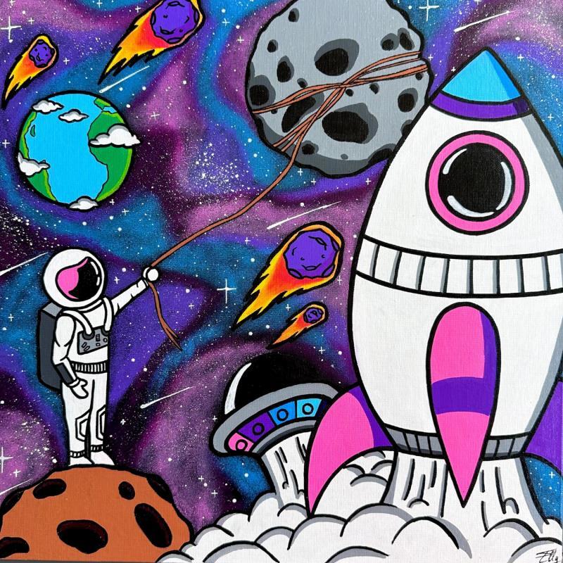 Painting Catch the Moon by Elly | Painting Life style Acrylic Posca