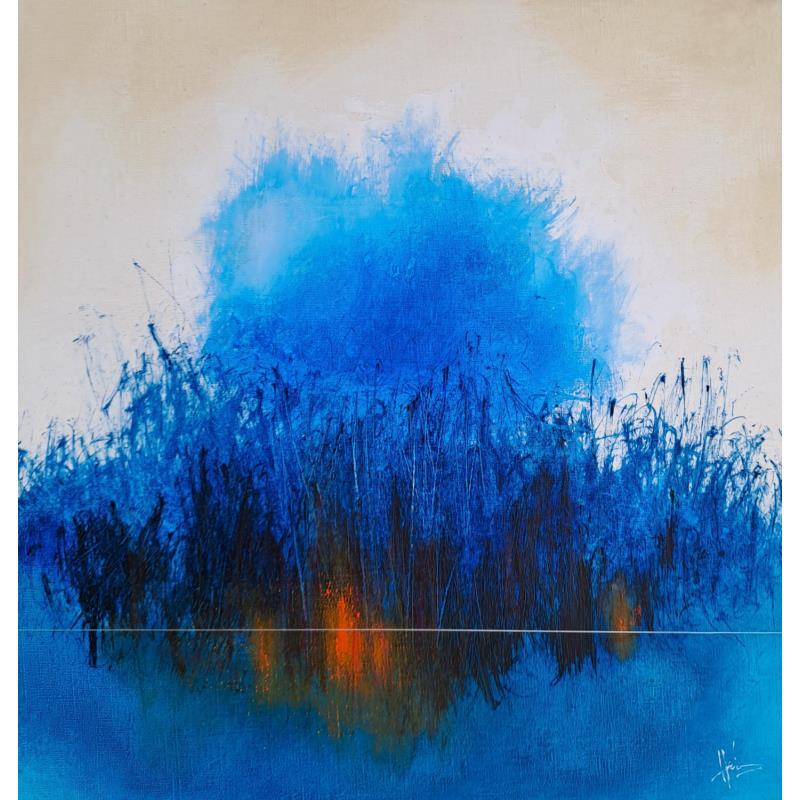 Painting Abstraction # 1358 by Hévin Christian | Painting Abstract Minimalist Wood Oil