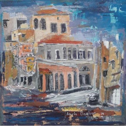 Painting Zoukak el blat by Dagher Leyla | Painting Figurative Acrylic Pop icons