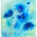 Painting Fleurs bleues by Chebrou de Lespinats Nadine | Painting Abstract Nature Oil