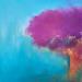 Peinture Arbre violet 2 par Chebrou de Lespinats Nadine | Tableau Abstrait Paysages Huile