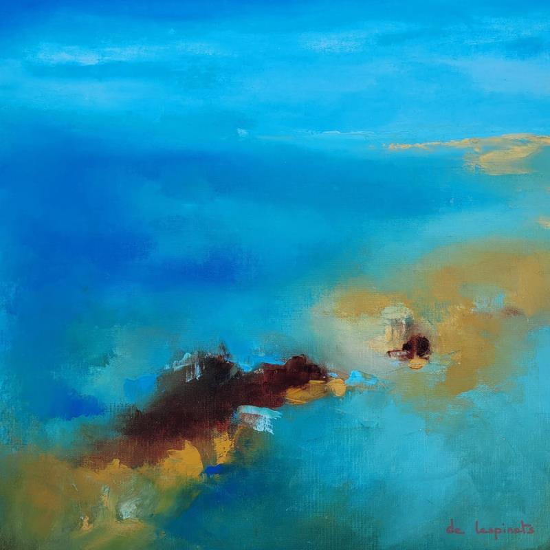 Painting Rochers by Chebrou de Lespinats Nadine | Painting Abstract Landscapes Oil